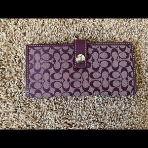 purple Coach wallet